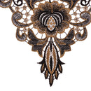 Embroidered Flower Lace Fabric Trim Applique Patch for Sewing Craft J021