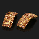 10 Pieces Diamante Crystal Wedding Invitation Ribbon Slider Ribbons Buckle for Decoration Gold