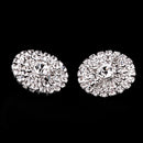 5 Pieces Rhinestone Shank Buttons for Decoration Embellishment Silver 21mm