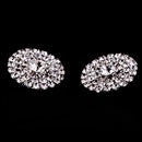 5 Pieces Rhinestone Shank Buttons for Decoration Embellishment Silver 21mm