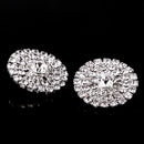 5 Pieces Rhinestone Shank Buttons for Decoration Embellishment Silver 21mm