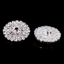 5 Pieces Rhinestone Shank Buttons for Decoration Embellishment Silver 21mm