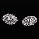 5 Pieces Rhinestone Shank Buttons for Decoration Embellishment Silver 21mm