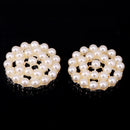 Pack of 5 Pearl Buttons Flatback Embellishments for Bow Crafts Wedding Decoration DIY 20mm