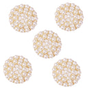 Pack of 5 Pearl Buttons Flatback Embellishments for Bow Crafts Wedding Decoration DIY 20mm
