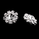 10 Pieces Rhinestone Flower Sewing Buttons DIY Crafts 16mm Silver