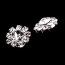 10 Pieces Rhinestone Flower Sewing Buttons DIY Crafts 16mm Silver