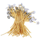 Pack of 50 Beeswax Candle Wicks Core for Candle Making w/Sustainers 20cm