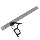 Stainless Steel 300mm Adjustable Ruler Measuring Combination Angle Straight Ruler Craft Tools