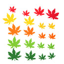 20pcs Foam Shapes Maple Leaves Assorted Leaf Embellishments for Kids Craft