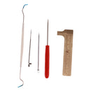 Set of 14pcs Jewelry Making Tools Kit Beading Polishing Tweezers Brushes with Bag