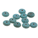 100x Turquoise Spacer Beads Washer Beads Jewellery Making Crafts 8mm Blue