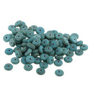 100x Turquoise Spacer Beads Washer Beads Jewellery Making Crafts 8mm Blue