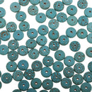 100x Turquoise Spacer Beads Washer Beads Jewellery Making Crafts 8mm Blue