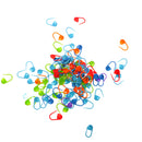 100pcs Mini Assorted Color Knitting Crafts Crochet Locking Stitching Needle Clips