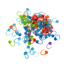 100pcs Mini Assorted Color Knitting Crafts Crochet Locking Stitching Needle Clips