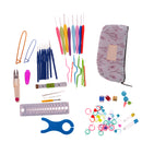 66PCS/SET Aluminium Crochet Hooks Needles Knitting Weaving DIY Tools Sewing crafts Supplies Blue