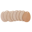 Pack of 25 Wooden Shape Unfinished Eggs Wood Slices Embellishments for Crafts with Holes 8cm