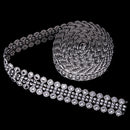 5 Yards Crystal Flower Rhinestone Chain Mesh Ribbon Trims Sewing Crafts Applique Silver