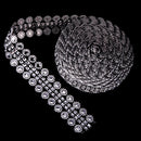 5 Yards Crystal Flower Rhinestone Chain Mesh Ribbon Trims Sewing Crafts Applique Silver