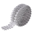 5 Yards Crystal Flower Rhinestone Chain Mesh Ribbon Trims Sewing Crafts Applique Silver