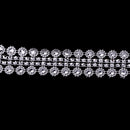 5 Yards Crystal Flower Rhinestone Chain Mesh Ribbon Trims Sewing Crafts Applique Silver