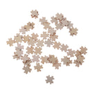 Pack of 50 Wooden Cutout Pieces Puzzle Shape Embellishments for Kids DIY Art Crafts