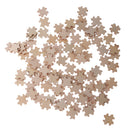 Pack of 100 Wooden Cutout Pieces Puzzle Shape Embellishments for Kids DIY Art Crafts