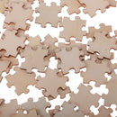 Pack of 100 Wooden Cutout Pieces Puzzle Shape Embellishments for Kids DIY Art Crafts