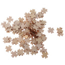 Pack of 100 Wooden Cutout Pieces Puzzle Shape Embellishments for Kids DIY Art Crafts