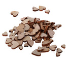 100pcs Assorted Size Wooden Shape Hearts Embellishments for Crafts