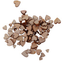 100pcs Assorted Size Wooden Shape Hearts Embellishments for Crafts