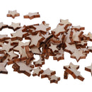 Pack of 100 Assorted Size Wooden Shape Unfinished Stars Embellishments for Scrapbooking Crafts