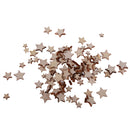 Pack of 100 Assorted Size Wooden Shape Unfinished Stars Embellishments for Scrapbooking Crafts