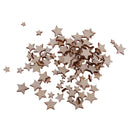 Pack of 100 Assorted Size Wooden Shape Unfinished Stars Embellishments for Scrapbooking Crafts