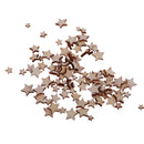 Pack of 100 Assorted Size Wooden Shape Unfinished Stars Embellishments for Scrapbooking Crafts
