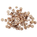 100pcs 14mm Round and Pentagram Shape Wood Craft for DIY Embellishments
