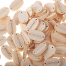 Pack of 100 Natural Wooden HANDMADE Buttons 2 Holes Connector Flatback for Sewing and Crafts