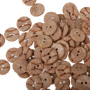 Pack of 100 Round Shape Wooden Buttons Embellishments for Sewing and Crafts 13mm
