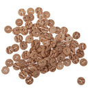 Pack of 100 Round Shape Wooden Buttons Embellishments for Sewing and Crafts 13mm