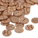 Pack of 100 Round Shape Wooden Buttons Embellishments for Sewing and Crafts 13mm