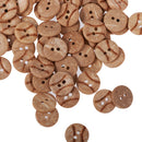 Pack of 100 Round Shape Wooden Buttons Embellishments for Sewing and Crafts 13mm