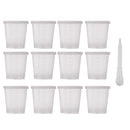 12pcs 30ml Plastic Measuring Cup with the Cap Drawing Tool 3.8x4cm