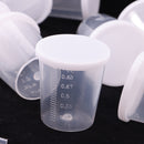 12pcs 30ml Plastic Measuring Cup with the Cap Drawing Tool 3.8x4cm