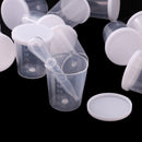 12pcs 30ml Plastic Measuring Cup with the Cap Drawing Tool 3.8x4cm