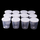 12pcs 30ml Plastic Measuring Cup with the Cap Drawing Tool 3.8x4cm