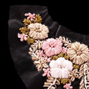 Elegant Ribbons Embroidery Flower Sewing Applique Embellishments for DIY Clothes Decoration