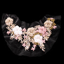 Elegant Ribbons Embroidery Flower Sewing Applique Embellishments for DIY Clothes Decoration