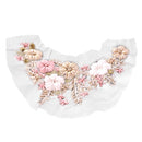 Elegant Ribbons Embroidery Flower Sewing Applique Embellishments for DIY Clothes Decoration