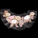 Elegant Ribbons Embroidery Flower Sewing Applique Embellishments for DIY Clothes Decoration